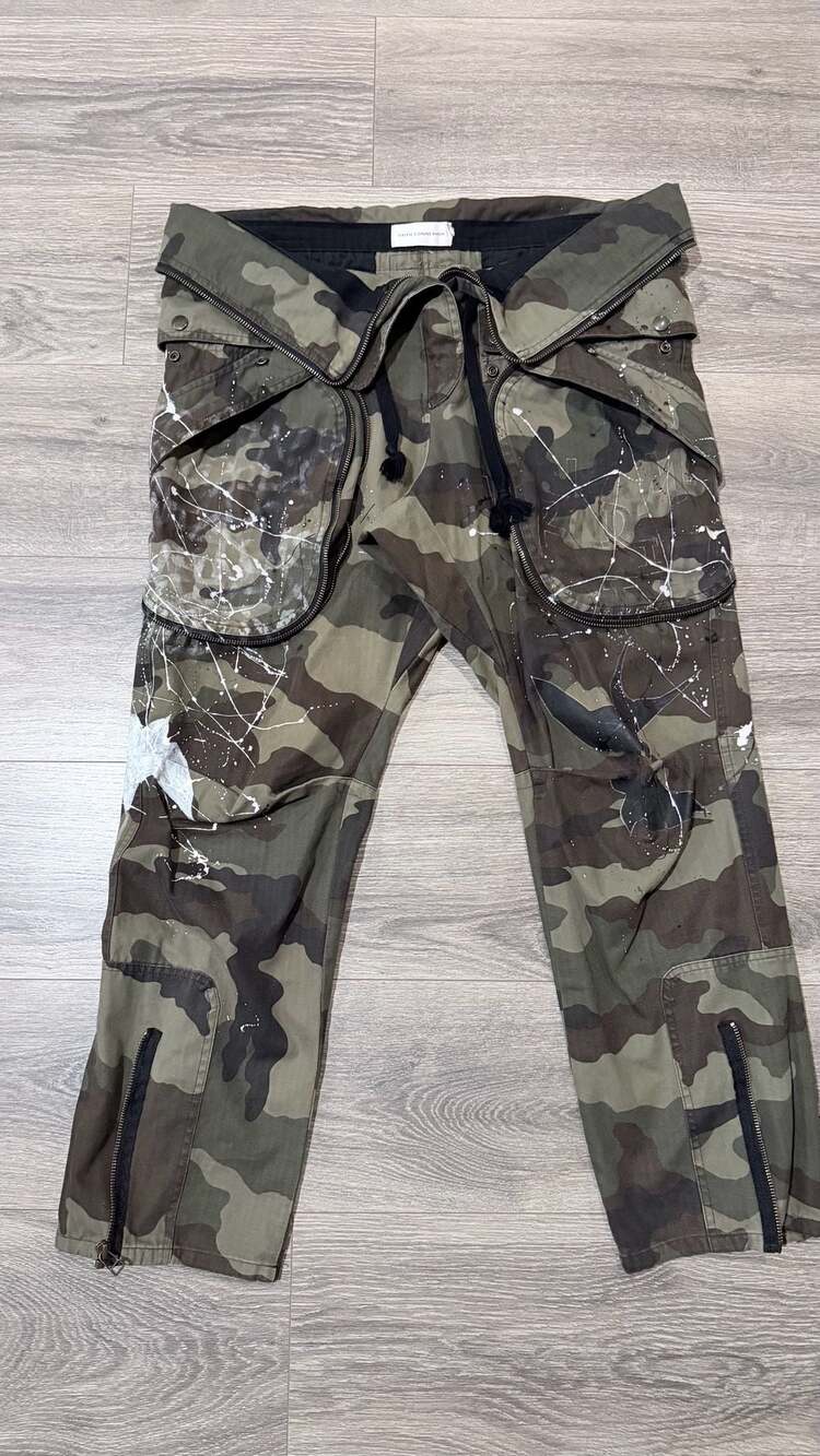Faith Connexion Cargo Pants Size M Camo Paint Splatter
